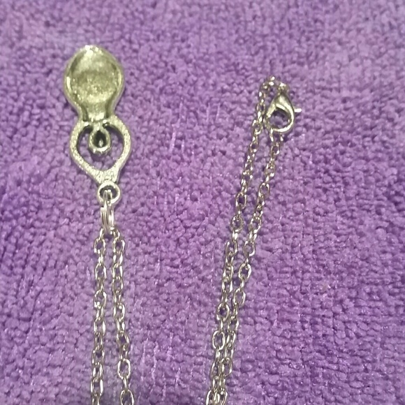 goddess fertility charm necklace small/ large silver tone diety spiral w stones - Picture 12 of 13